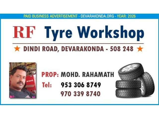 RF Tyre Workshop - Dindi Road, Devarakonda - Prop: Rahamath