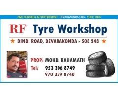 RF Tyre Workshop - Dindi Road, Devarakonda - Prop: Rahamath