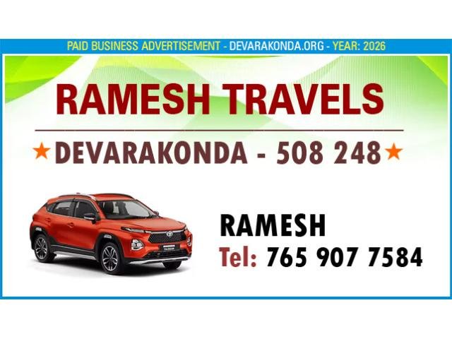 RAMESH TRAVELS & DRIVERS AVAILABLE